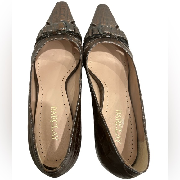 Barclay Faux Snake Skin Heels - Picture 4 of 6